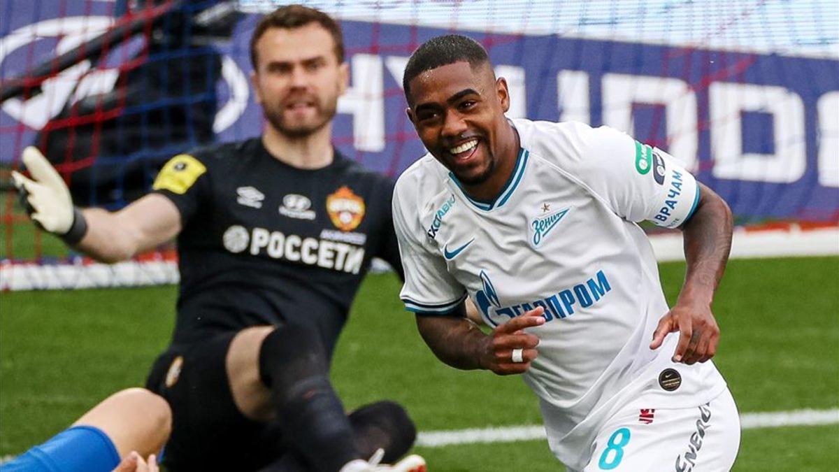 Malcom, autor de dos goles ante el CSKA