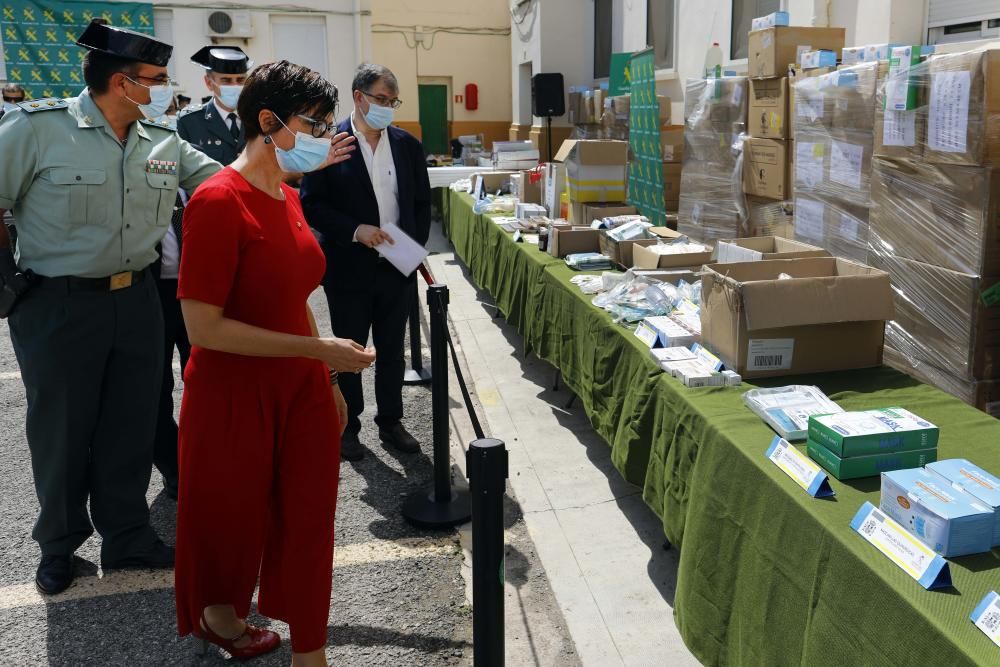 La directora general de la Guardia Civil, María Gámez, informa de la Operación Face MaskSK,