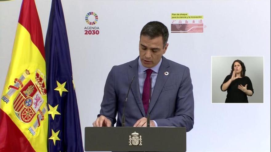 Sánchez presenta un plan de choque de impulso a la ciencia