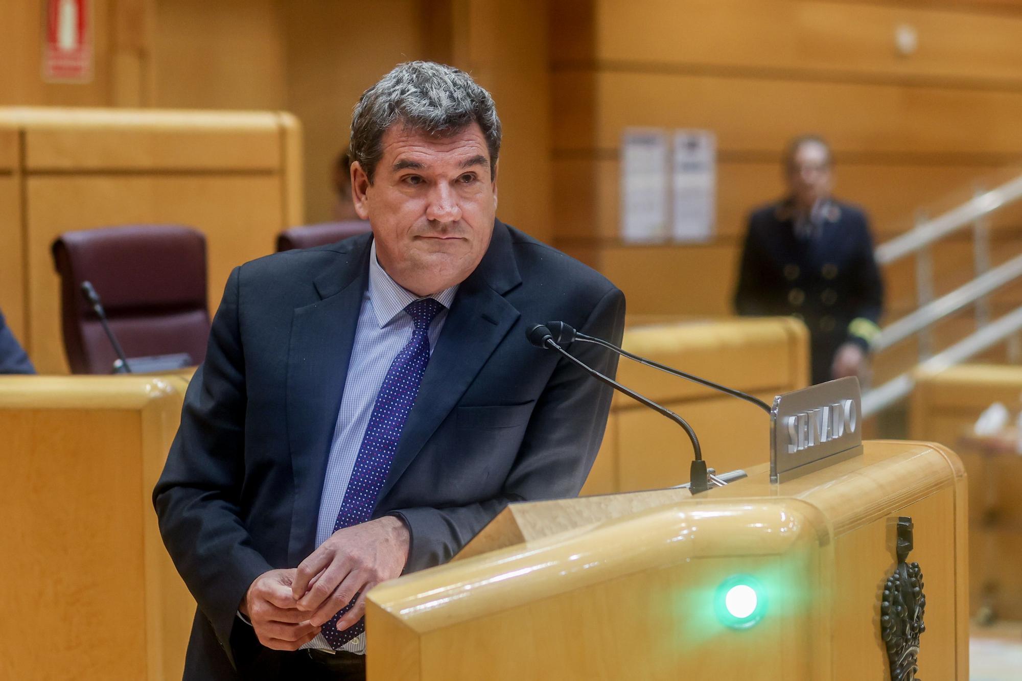 José Luis Escrivá, en el Senado. EPC