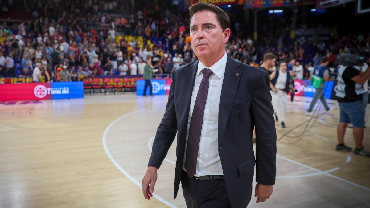 Xavi Pascual, a la conclusión del partido
