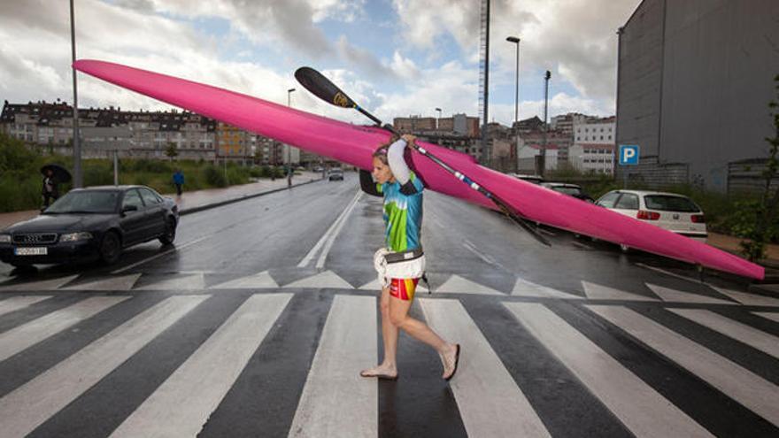 Teresa Portela en Pontevedra, donde ha preparado los Juegos.