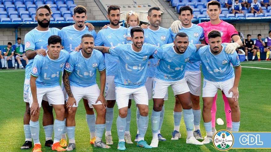 Once inicial del Ciudad de Lucena durante un amistoso de su pretemporada.