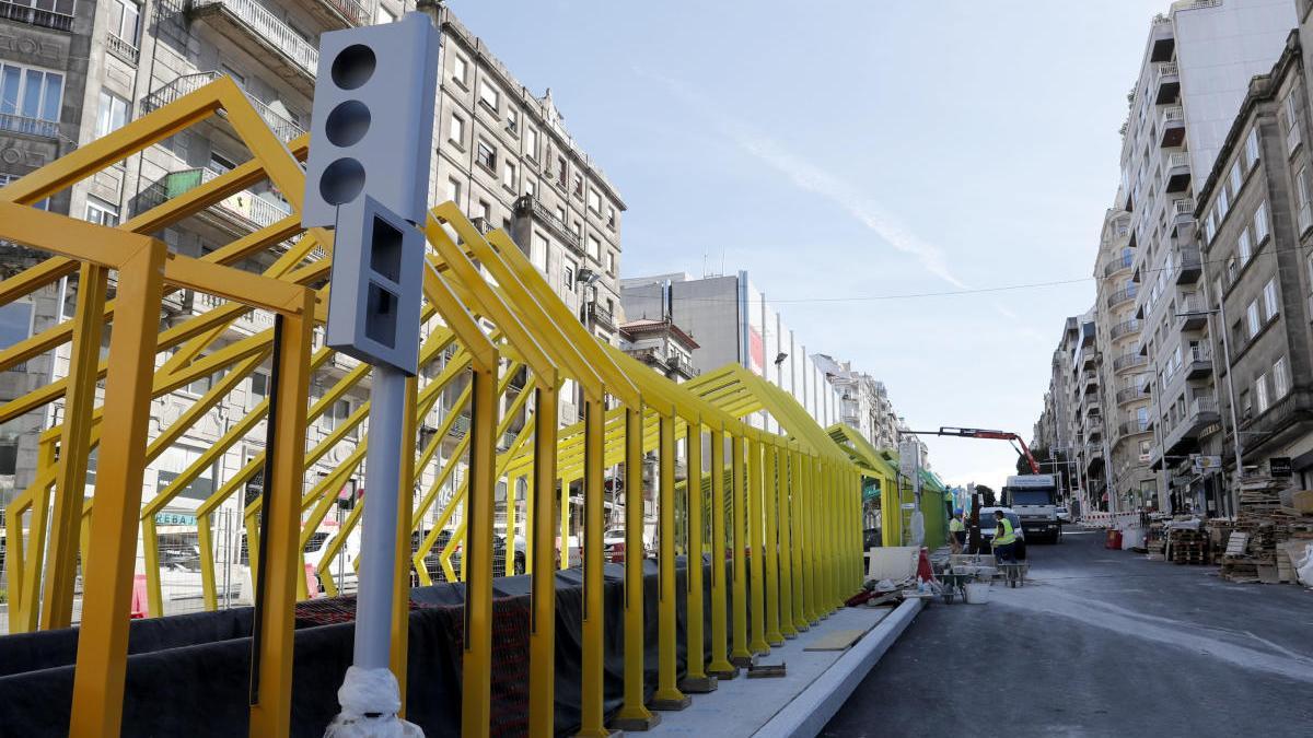 Vista de las obras de Gran Vía. // J. Lores