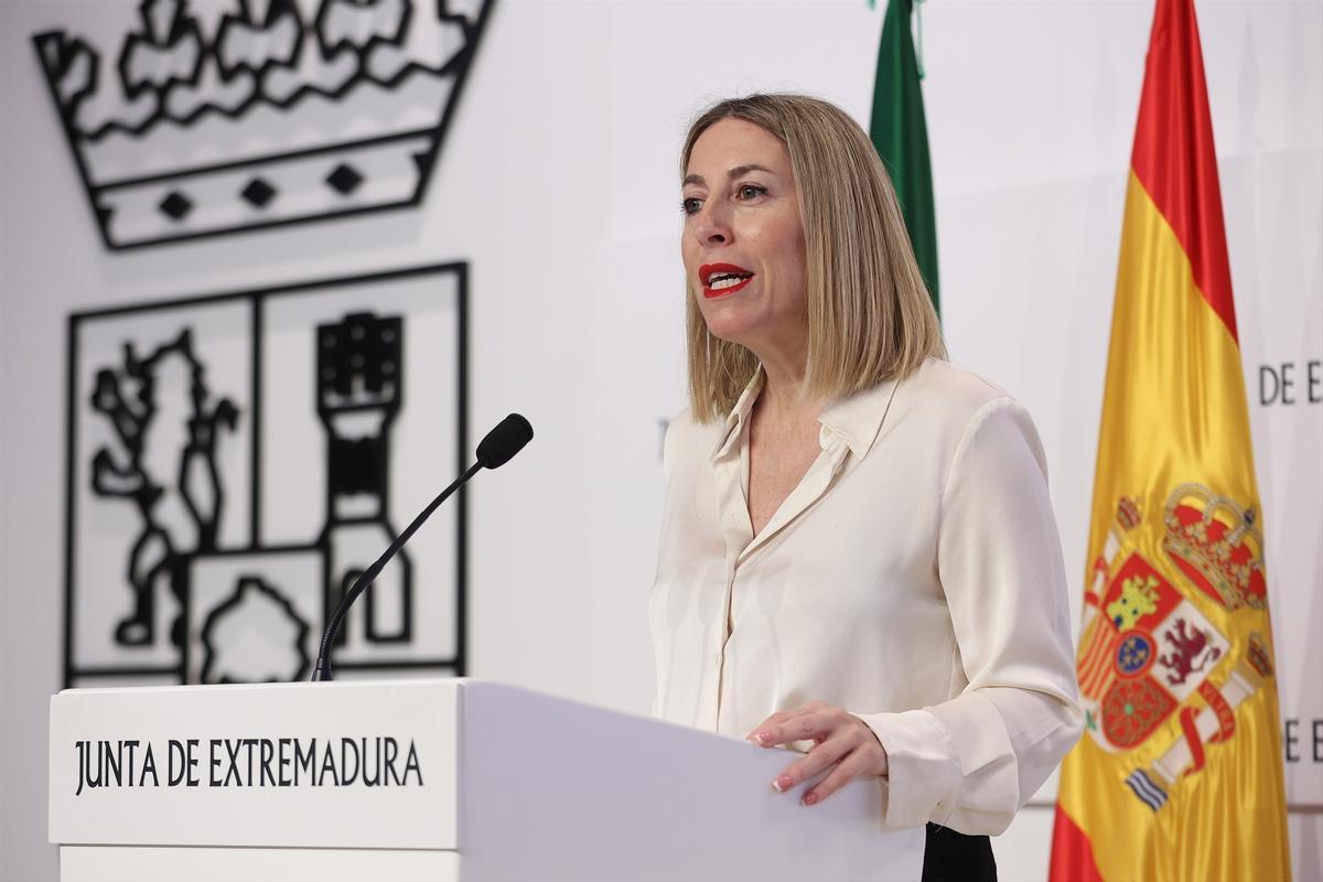 La presidenta de la Junta de Extremadura, María Guardiola, en una imagen de archivo