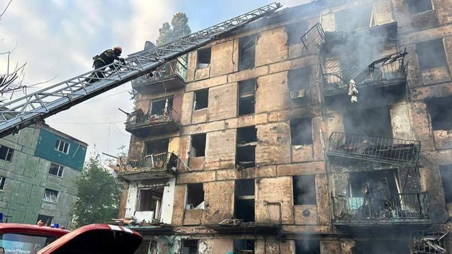 Masivo bombardeo ruso en la ciudad ucraniana de Krivói Rog