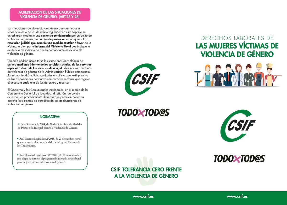 Tríptico derechos laborales.