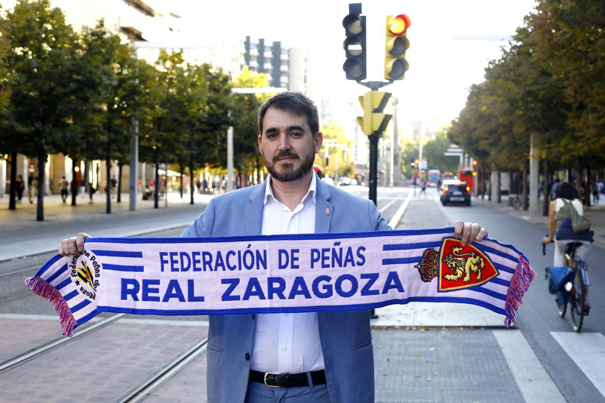 José Manuel Fábregas, presidente de la Federación de Peñas del Real Zaragoza