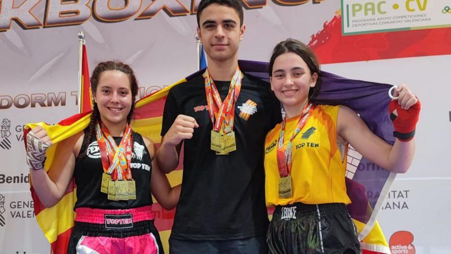 Los tres jóvenes baleares convocados por España.