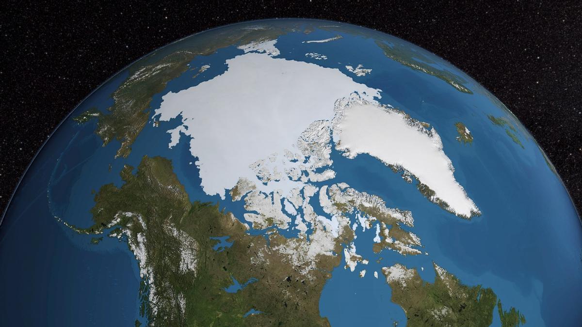 Imagen del casquete polar ártico