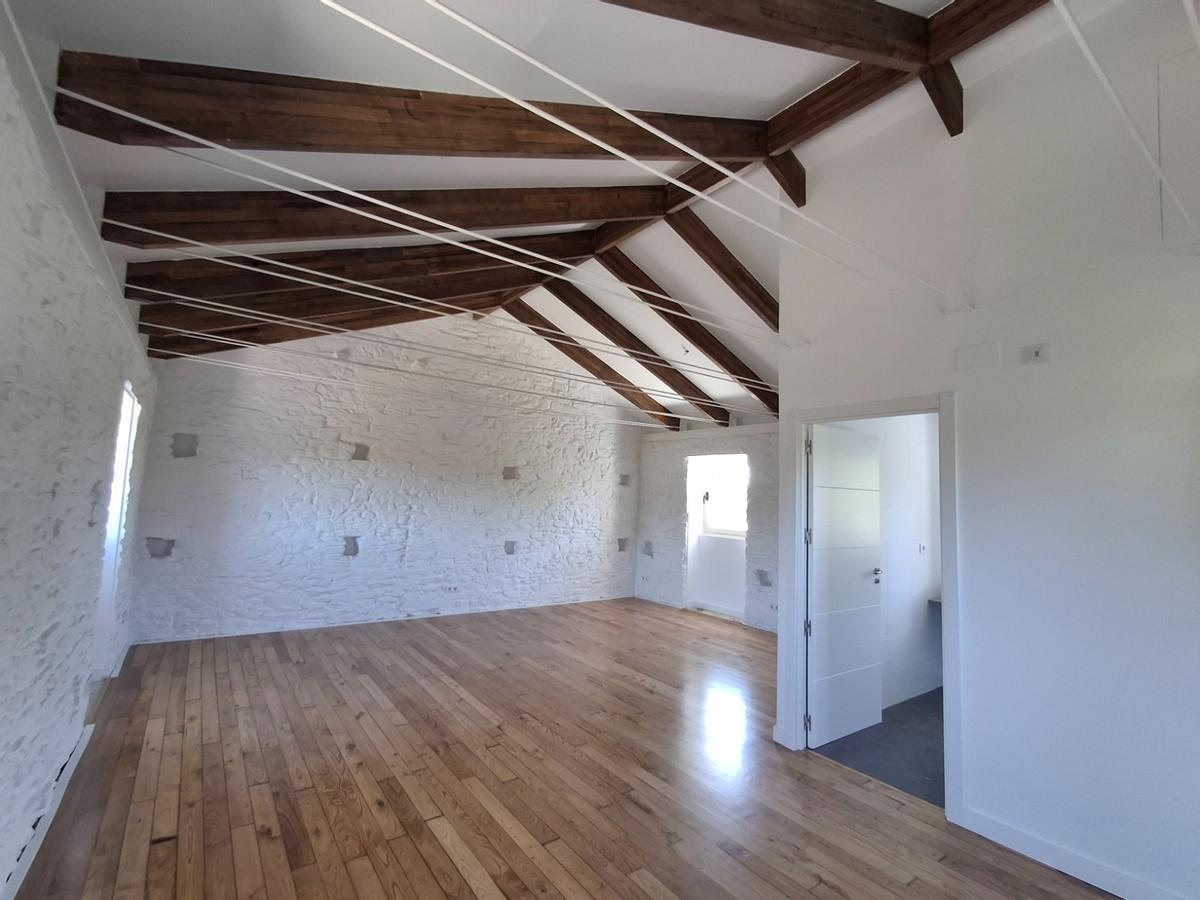 Unha das salas do novo centro de interpretación do encoro de Orbellido.