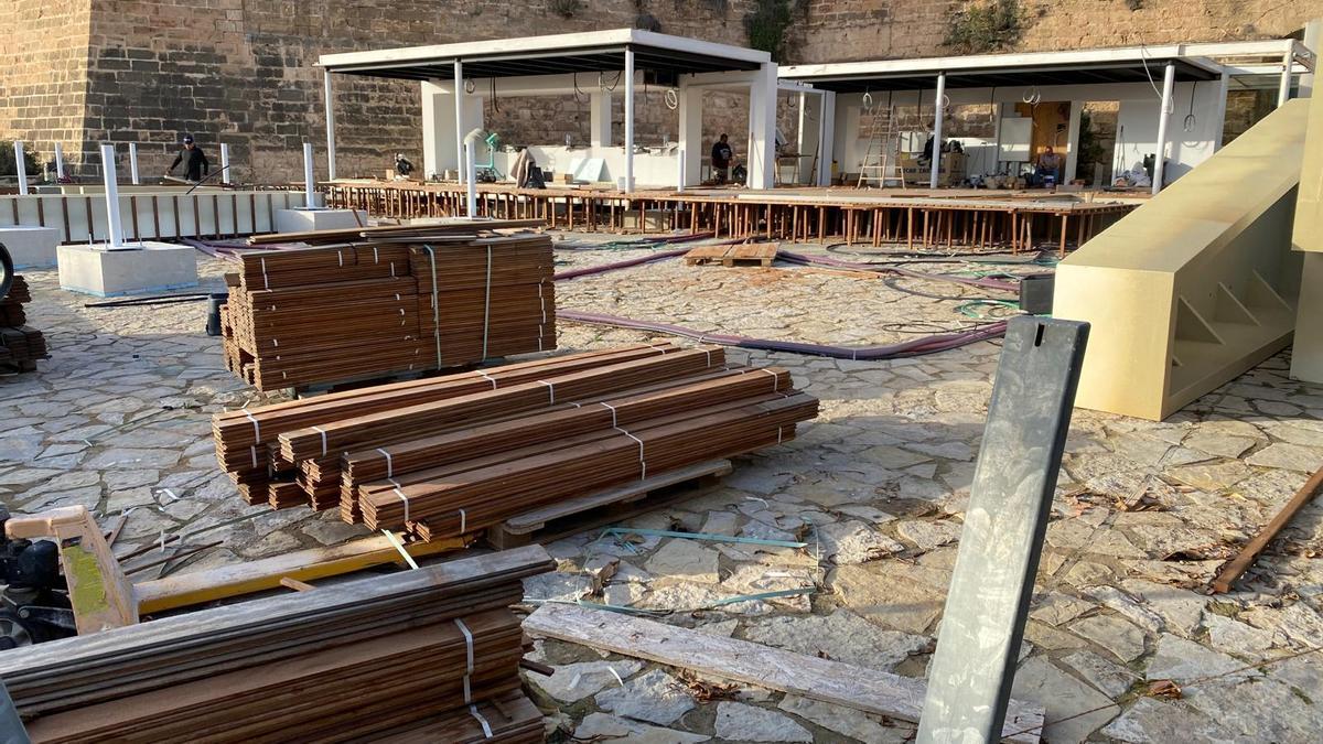 Obras del nuevo restaurante de el museo Es Baluard, que finalizarán en un mes