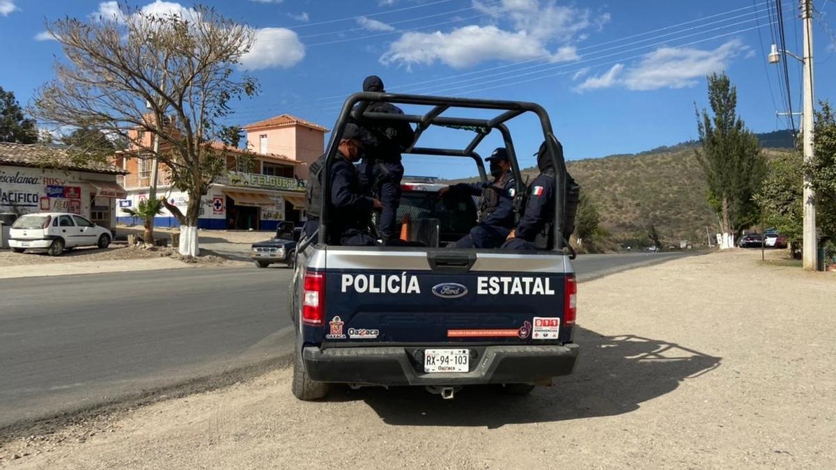 Policía mexicana en la frontera.