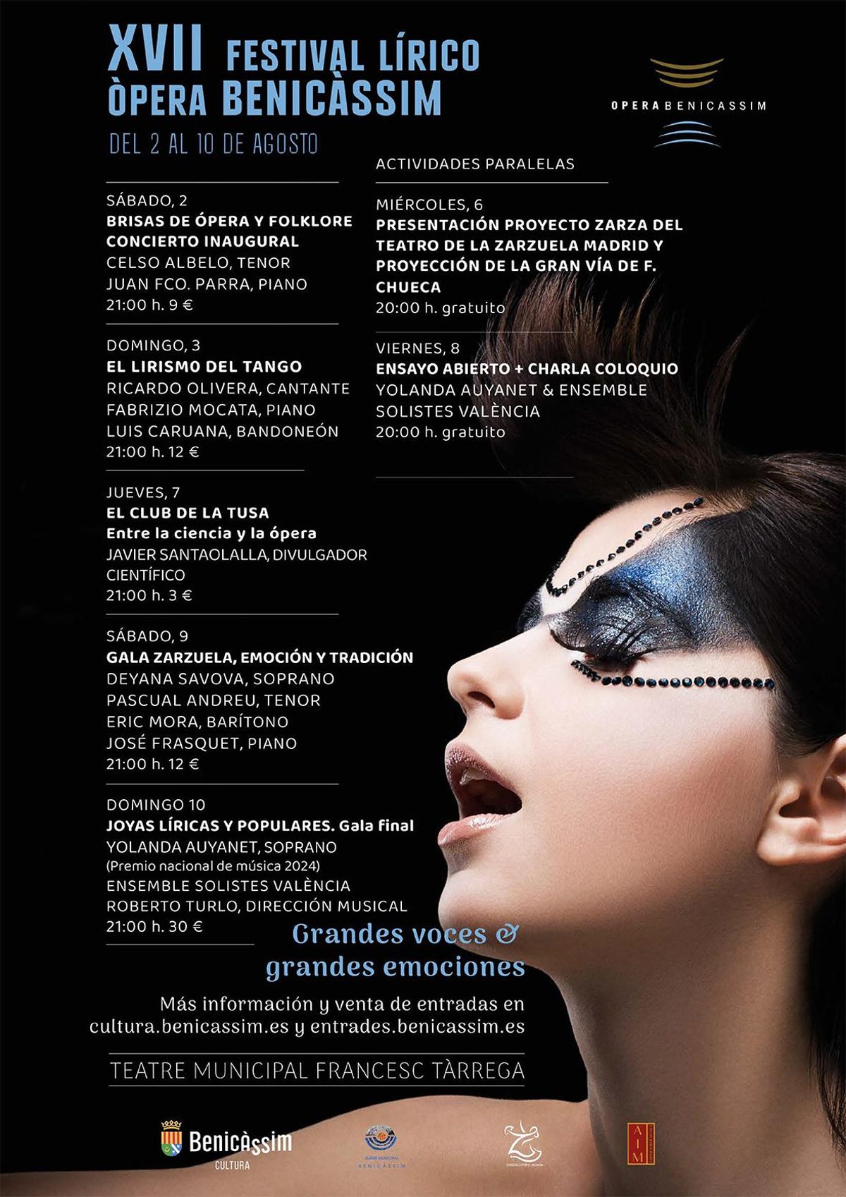 Cartel del XVII Festival Líric Ópera Benicàssim.