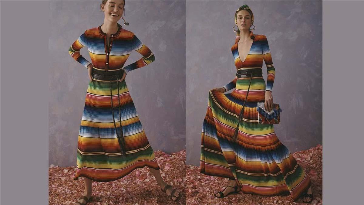 La nueva colección de Carolina Herrera genera controversia en México. En la foto, dos modelos de la colección Resort 2020 de Carolina Herrera.