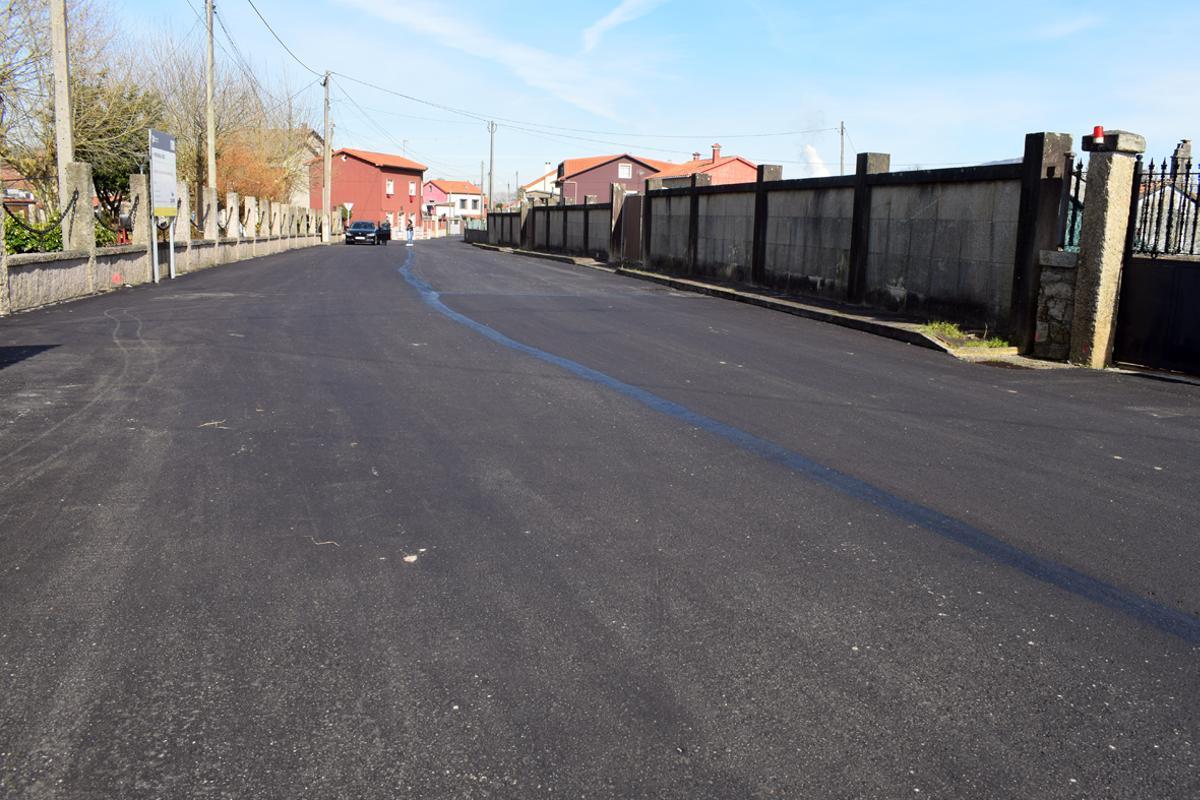 Una de las pistas asfaltadas en Valga.