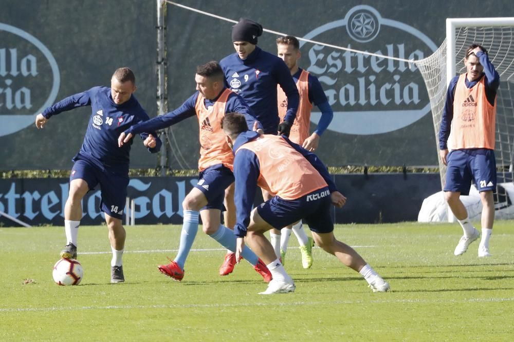 El Celta prepara con Aspas el partido ante el Girona