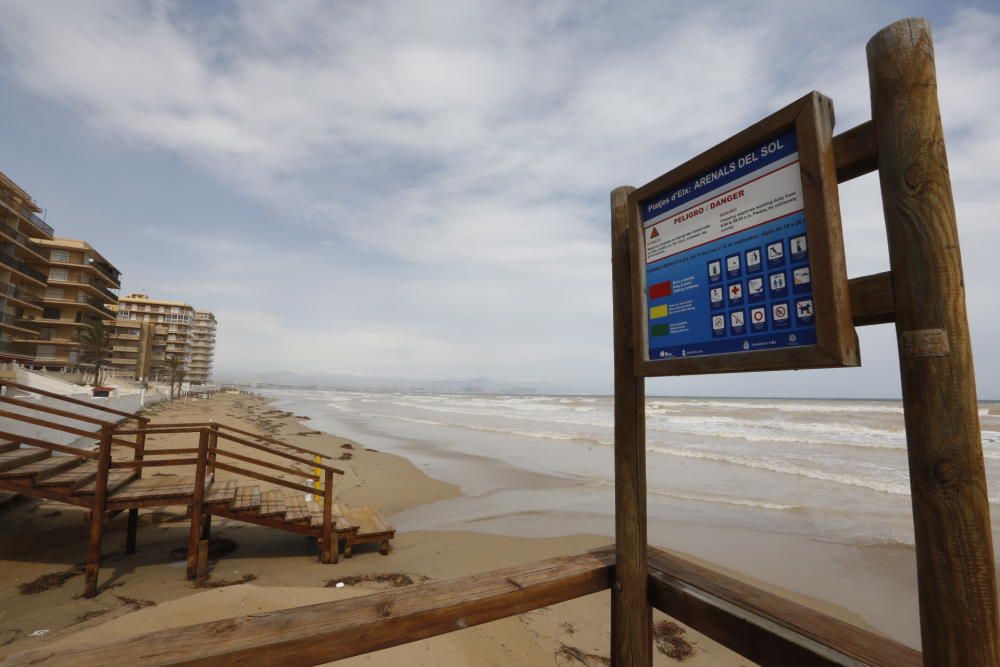 La huella del temporal en Elche