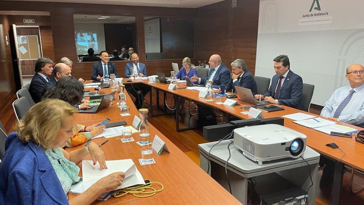 Reunión del pleno del Consejo Andaluz de Universidades (CAU).