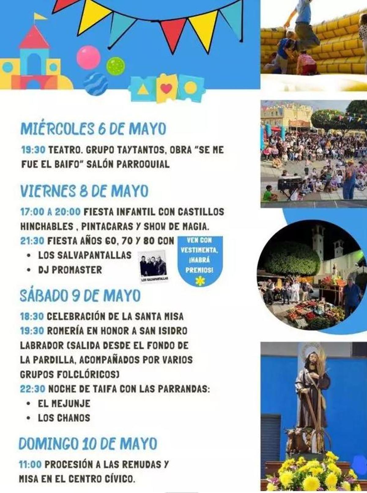 Programa de fiestas de La Pardilla en Telde.