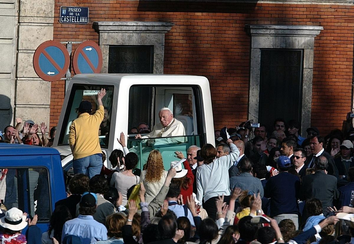 Misa de Juan Pablo II en la Plaza de Colón de Madrid, en 2003.