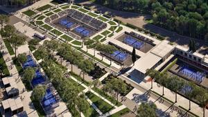 Espectacular imagen del Foro Itálico pasando del tenis al pádel