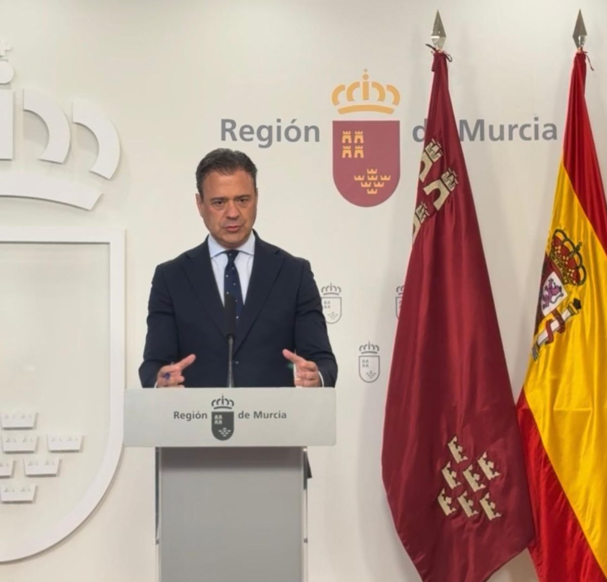 Marcos Ortuño, este jueves tras el Consejo de Gobierno