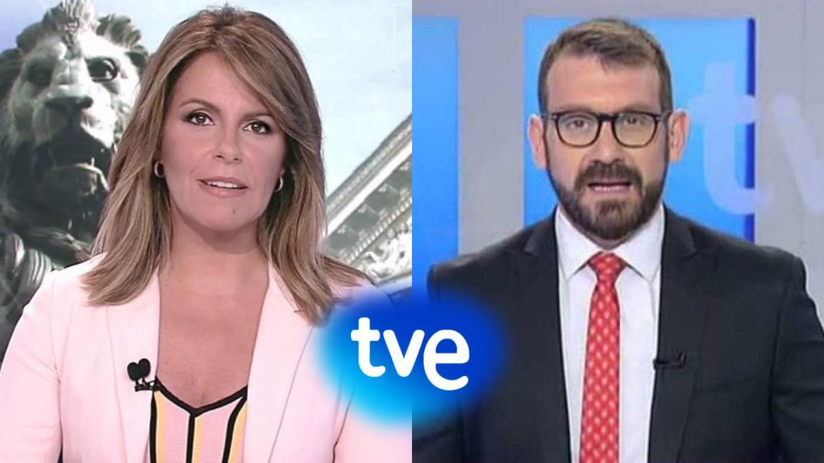 Pilar García Muñiz y Marc Sala, presentadores de la retransmisión del homenaje a las víctimas de los atentados del 17-A en TVE