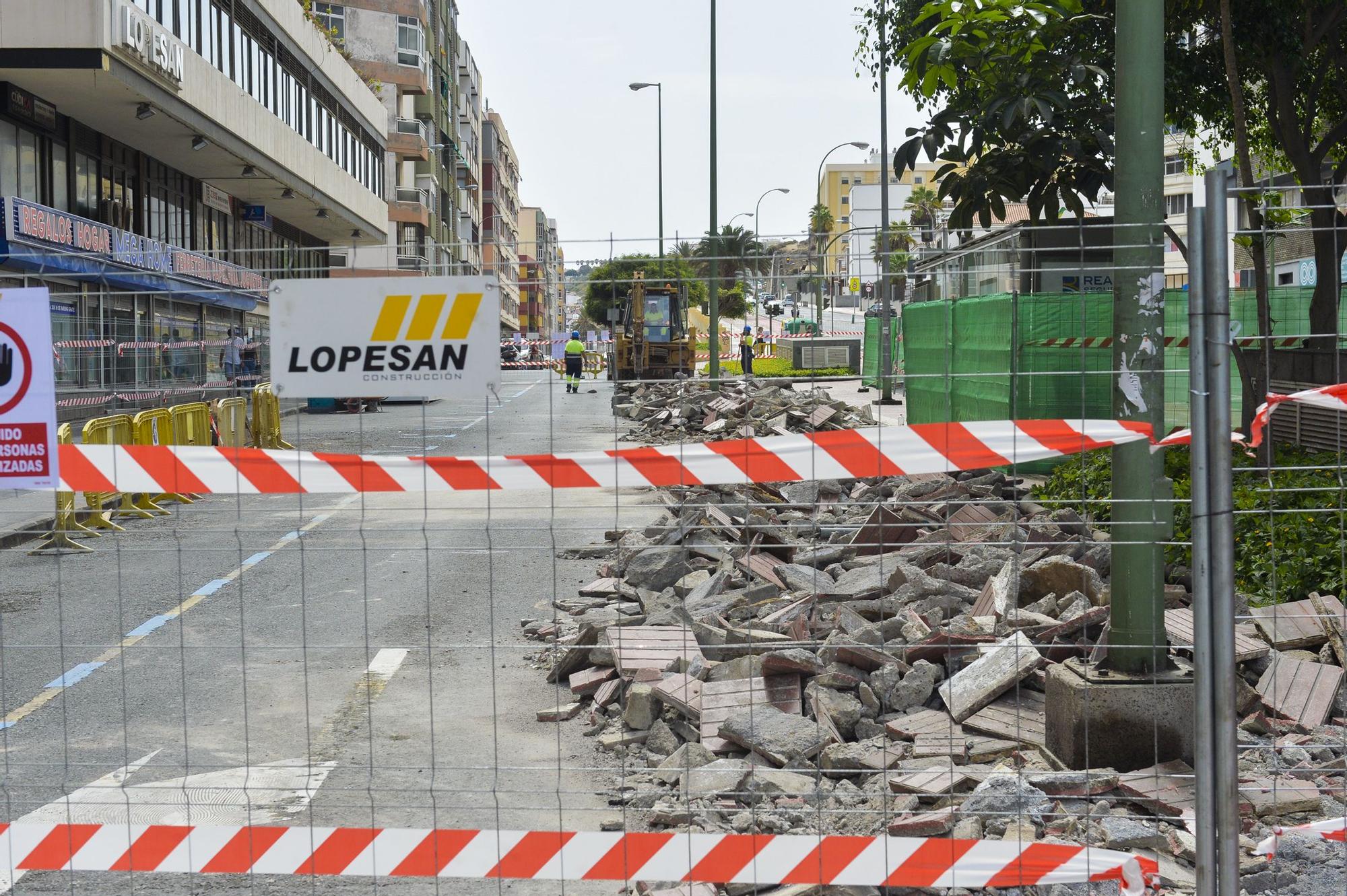 Obras de peatonalización de Mesa y López