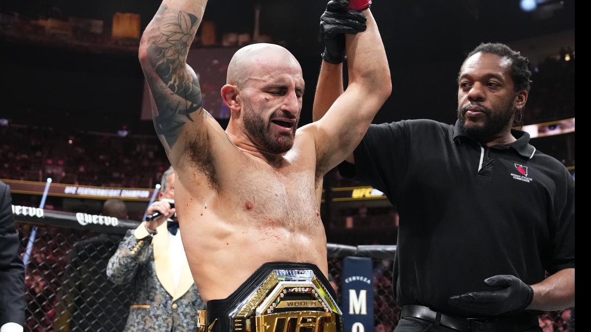 Alexander Volkanovski tras su victoria en Las Vegas