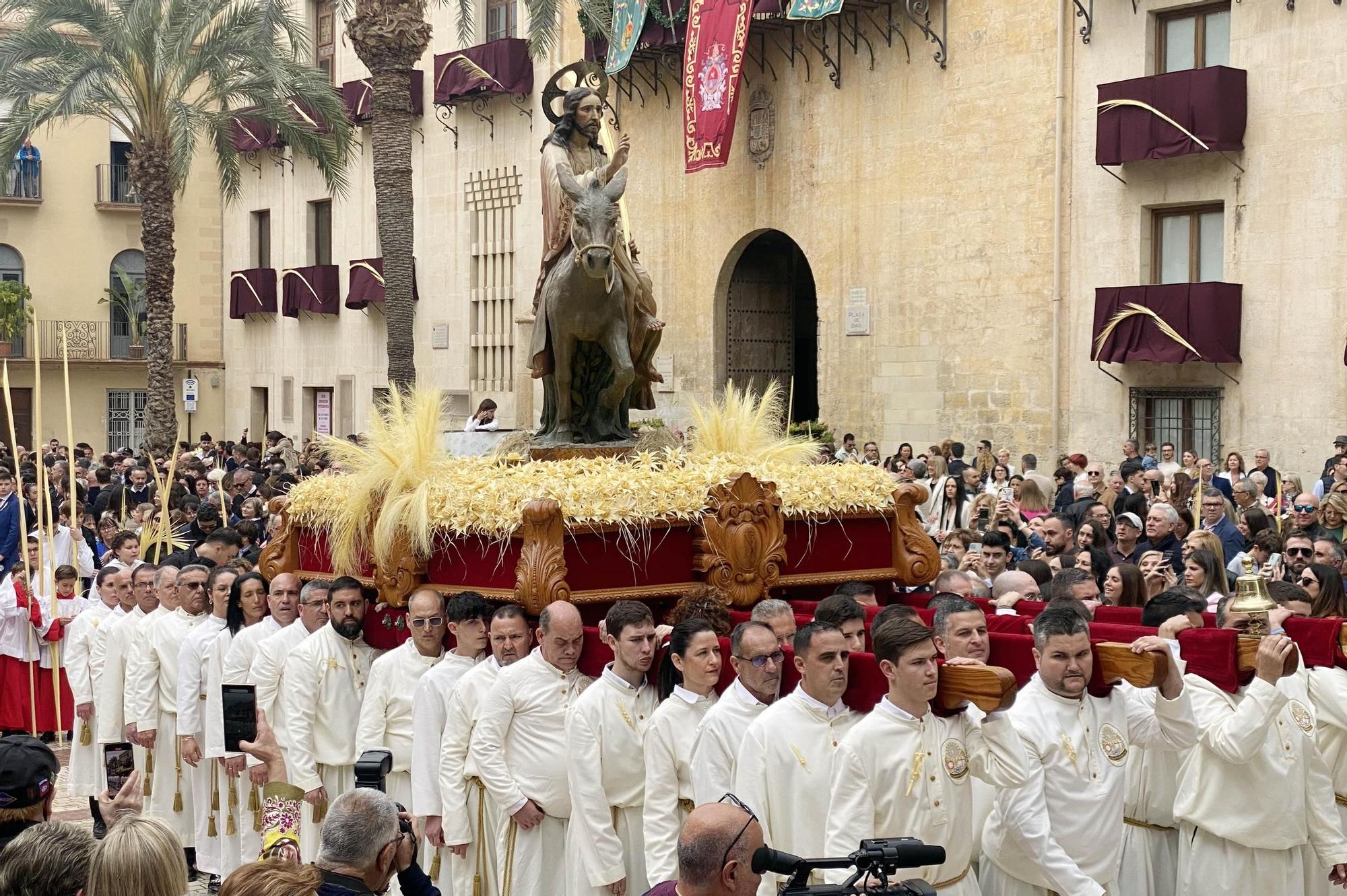 Miles de palmas blancas llenan Elche de tradición