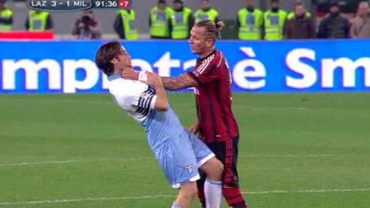 Mexes no supo digerir la remontada de la Lazio