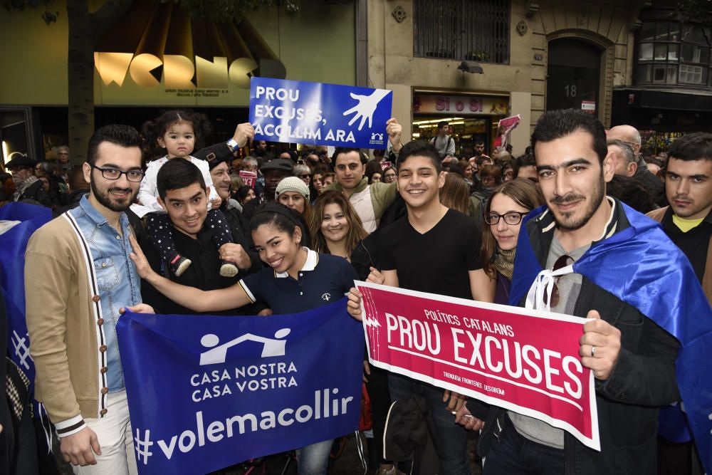 Manifestació per l''acollida de refugiats