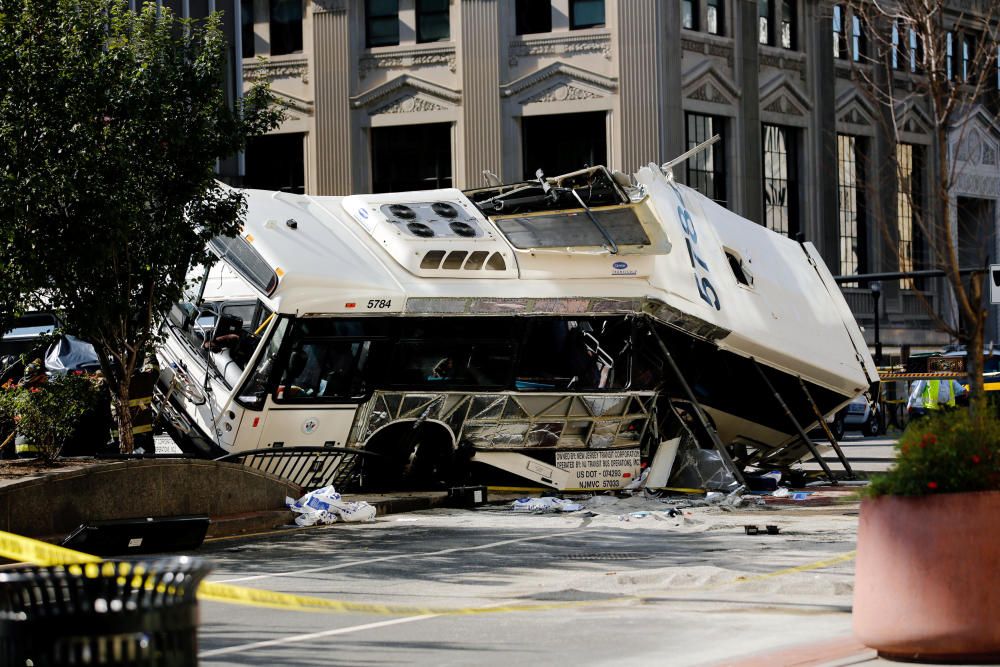 Accidente de autobús en Nueva Jersey, EEUU.