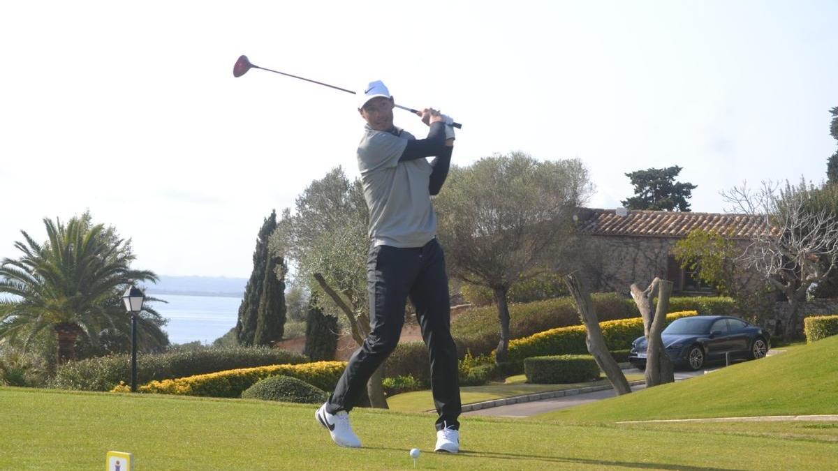 Rafa Nadal, esta mañana en Club de Golf Alcanada