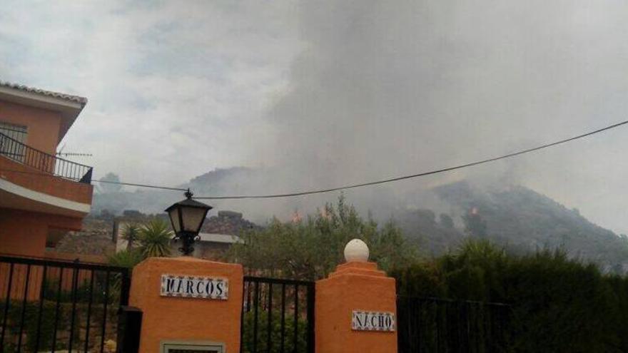 El fuego devora seis hectáreas en Azuébar