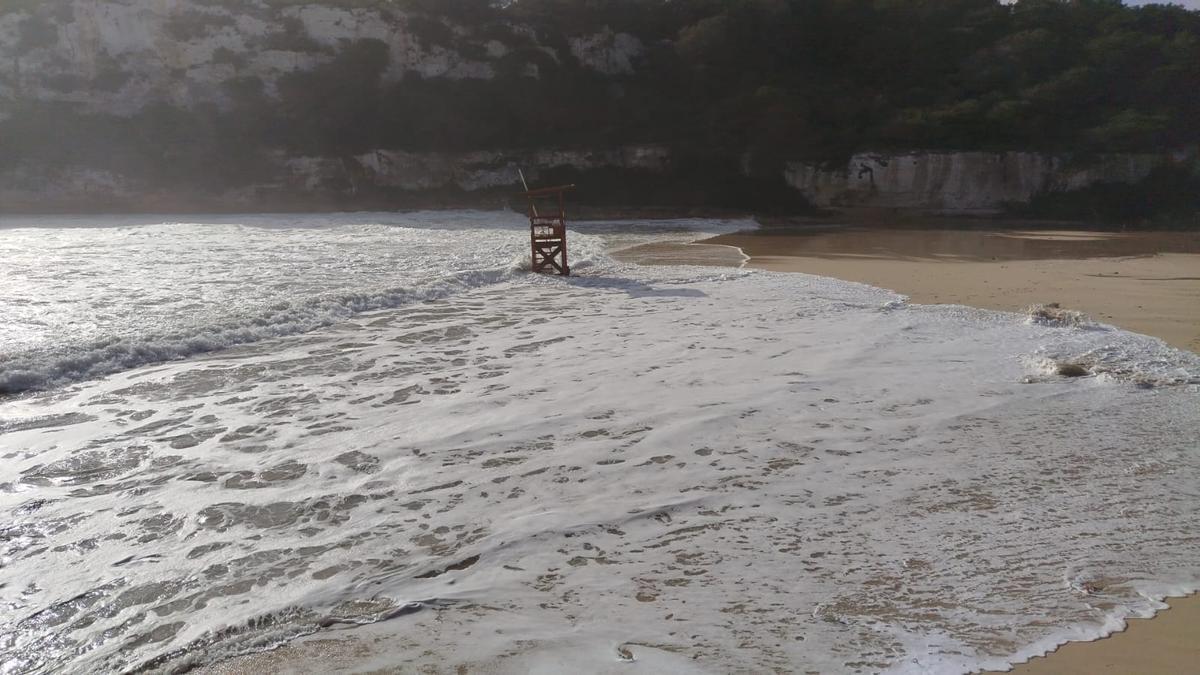 Los efectos de la borrasca en las playas de Manacor