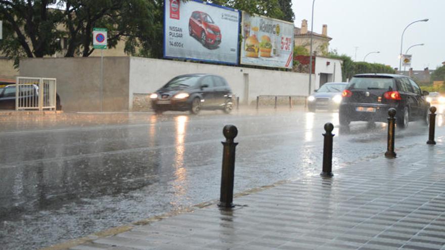 La pluja ha caigut amb intensitat aquesta tarda.