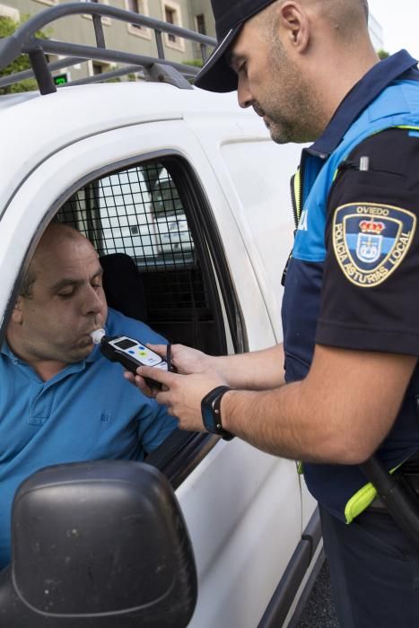 Control de alcoholemia de la Policía de Oviedo