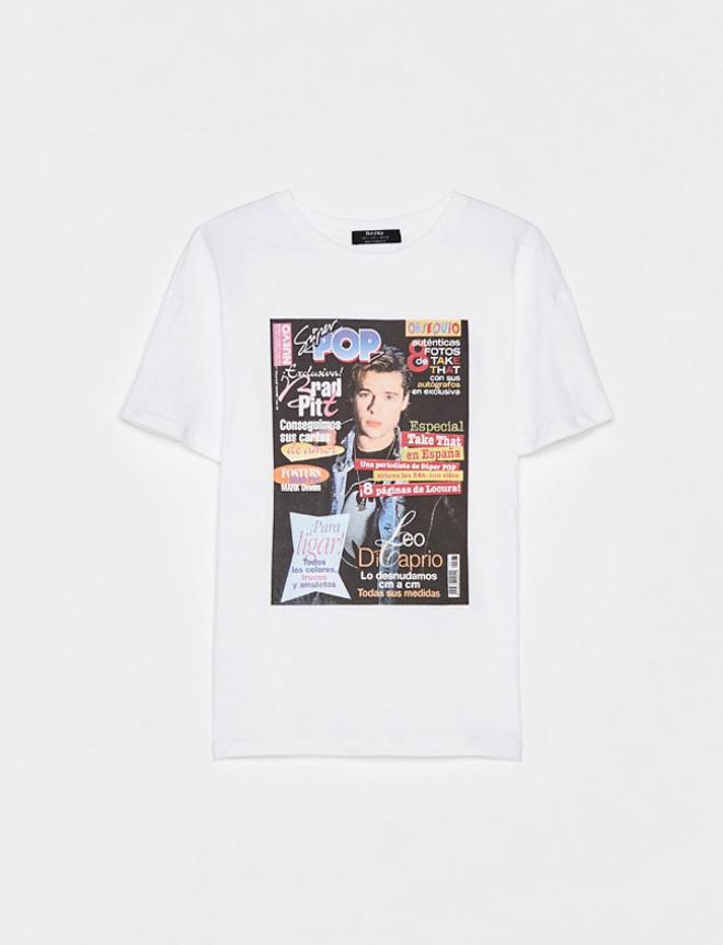 Camiseta de Bershka con portada de Super Pop