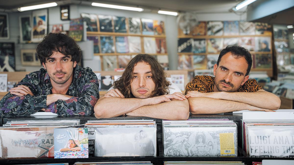 Bernat Muntaner, Aleix Pizà y Sebastià Llabrés, en Espai Xocolat, donde han presentado su disco.