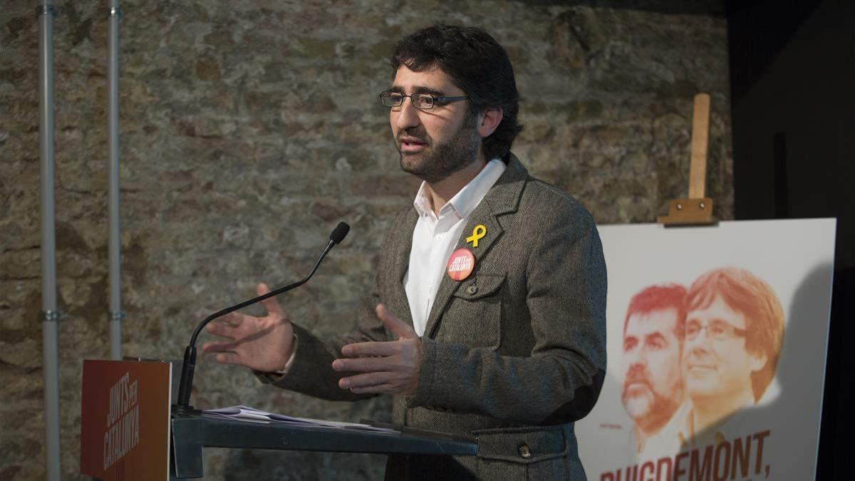 El secretario general de Telecomunicacions, Jordi Puigneró, en la campaña del 21-D.