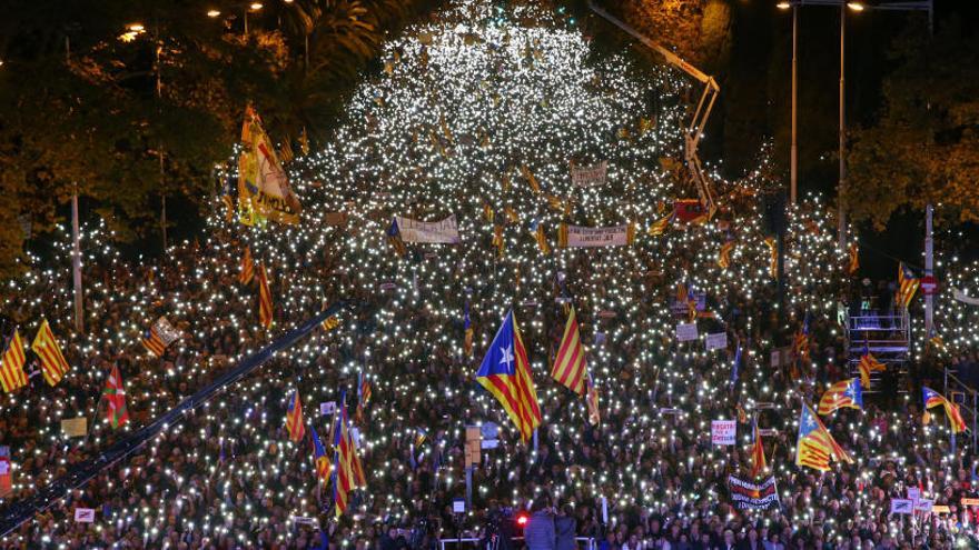 Manifestació de l&#039;11 de novembre a Barcelona.
