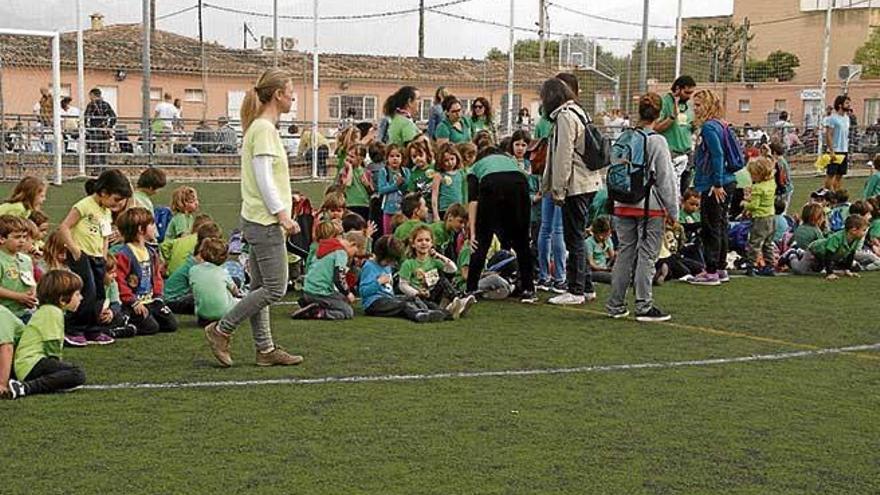 El campo municipal de Santa Maria, durante un acto solidario.