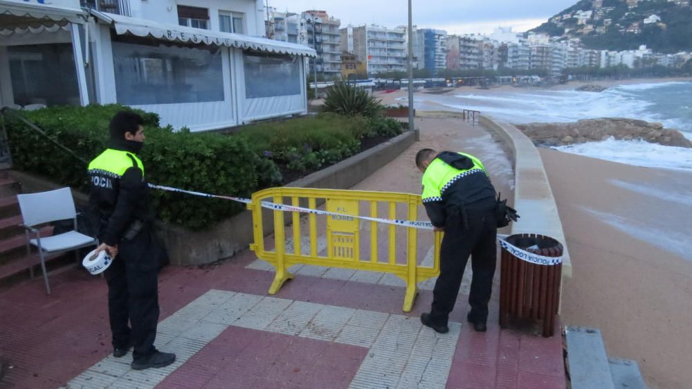 Efectes del temporal a Blanes