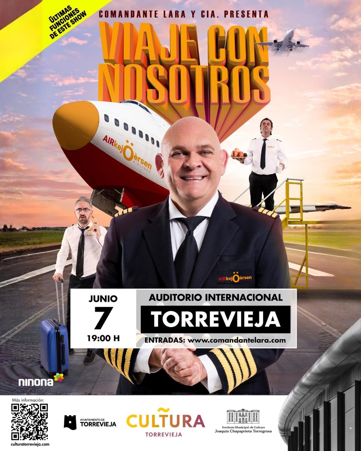 Cartel anunciador del espectáculo del Comandante Lara
