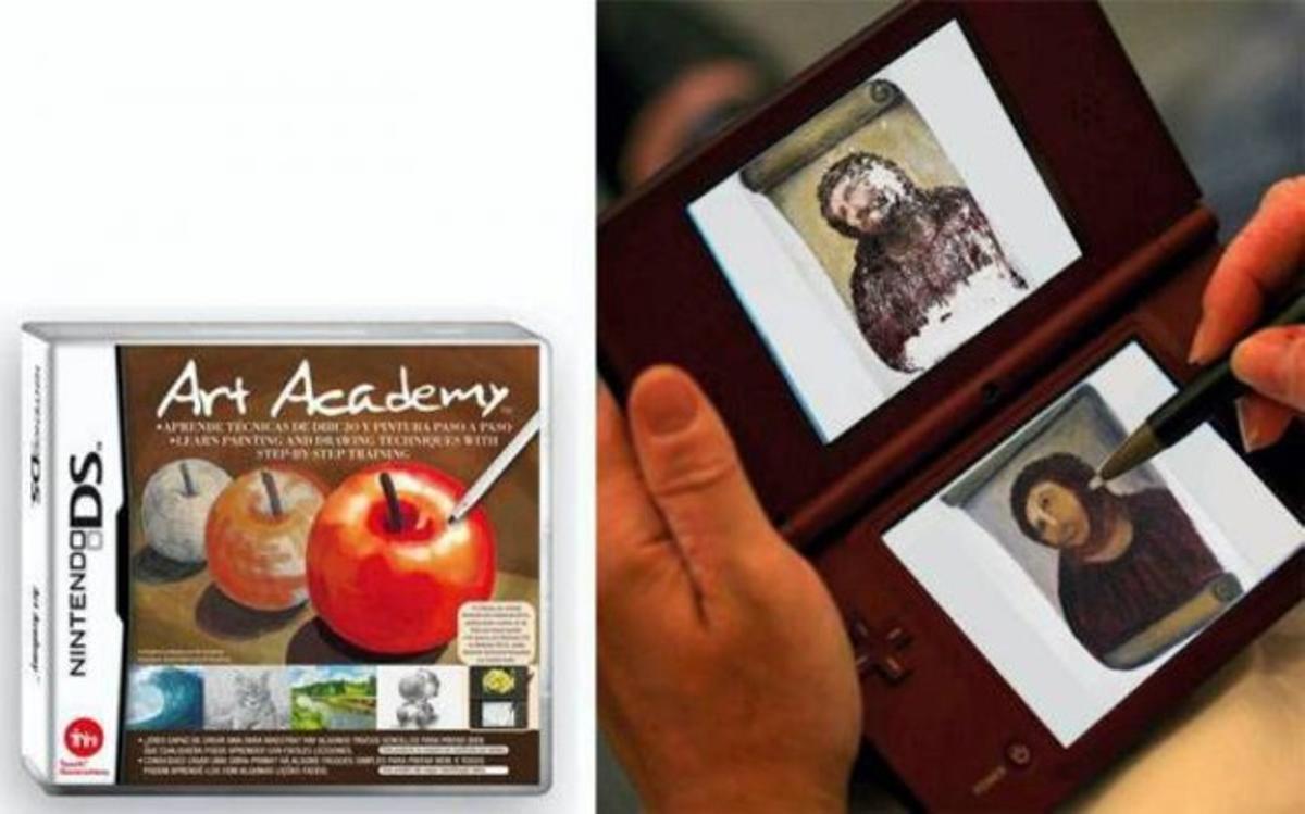 Un joc de Nintendo parodia com restaurar l’’eccehomo’.