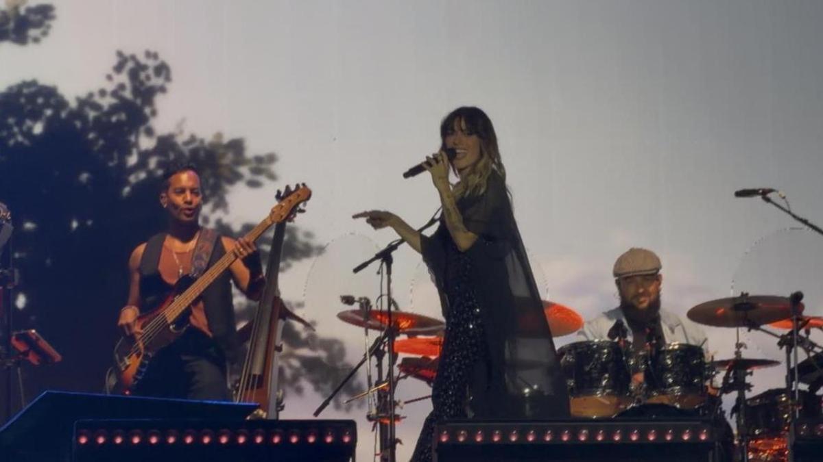 Kany García, durante su actuación en la isla.