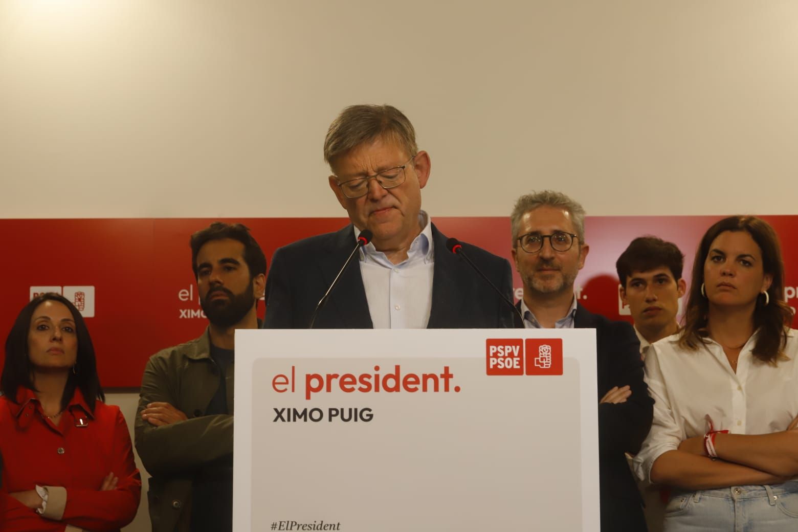 Puig comparece ante los medios de comunicación tras el resultado de las elecciones