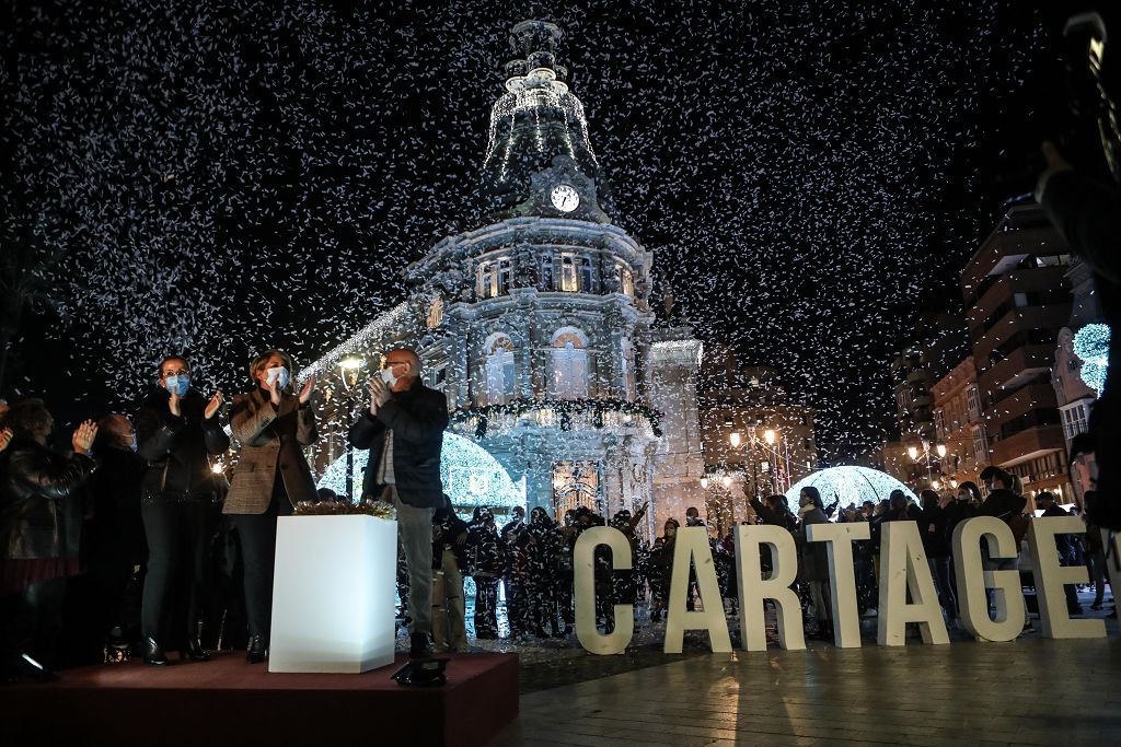 Encendido navideño de luces en Cartagena